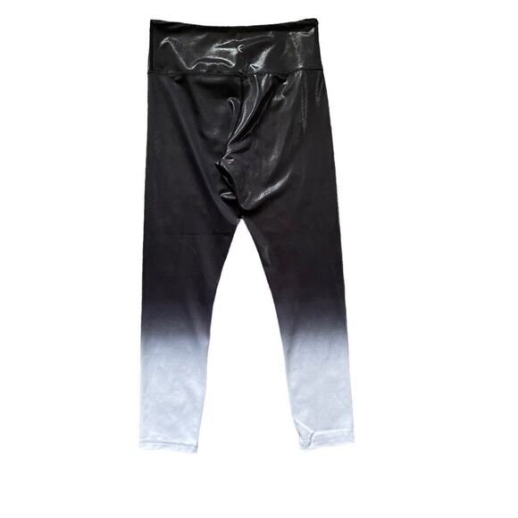 ZYIA Metallic Ombre Black White Leggings Size 6-8 - Picture 2 of 10